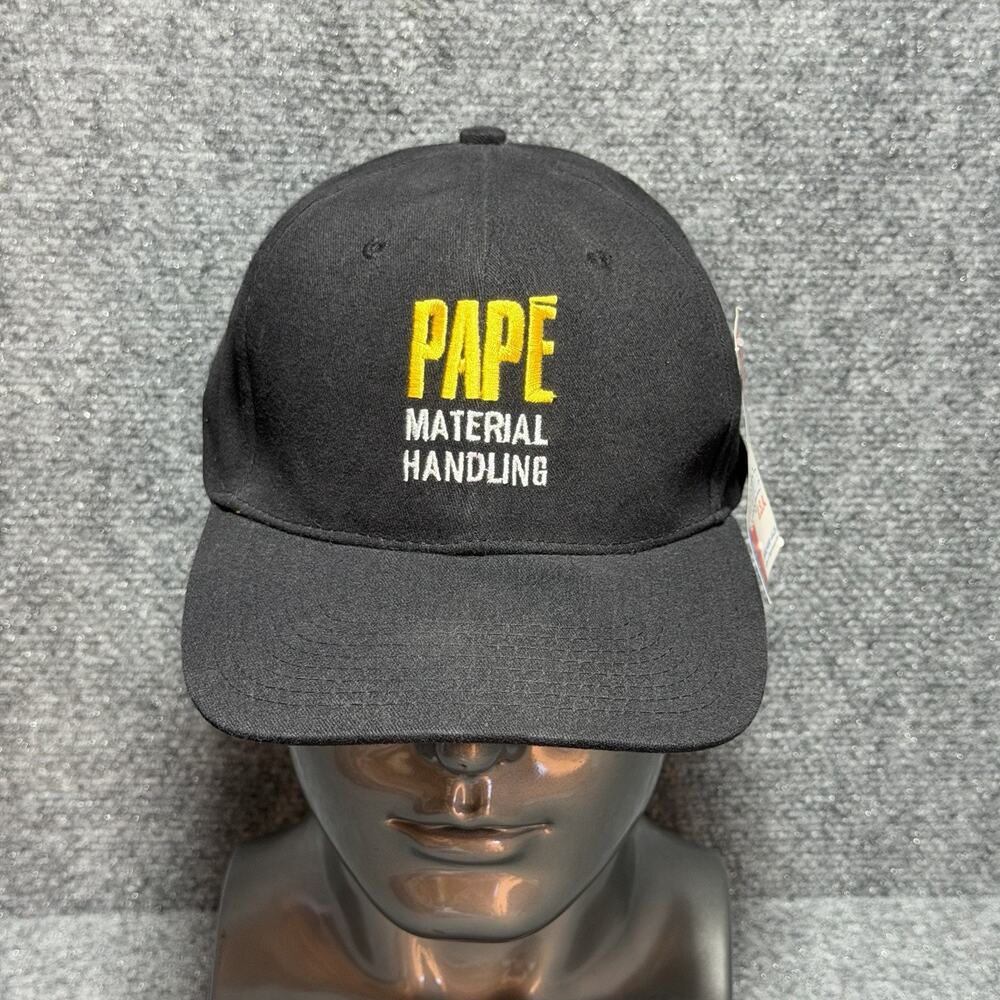 Papé Material Handling Black Adjustable Baseball Cap StrapBack Hat - New - NWT